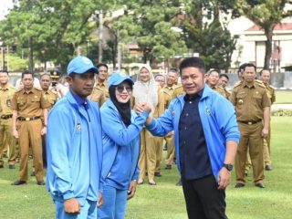 Gubernur Motivasi Semangat 138 Kontingen Pornas Korpri Sumsel yang Akan Berlaga di  Kota Semarang