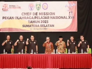 Sekda S.A. Supriono Buka Chef De Mission Meeting POPNAS XVI 2023