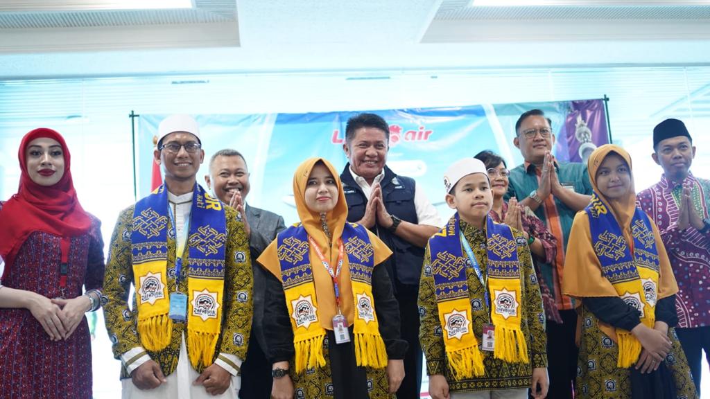 Pelepasan Penerbangan Perdana Rute Internasional Palembang- Madinah