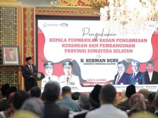 Gubernur Herman Deru Resmi Kukuhkan Kepala BPKP Provinsi Sumsel yang Baru Sofyan Antonius