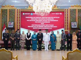Ketua DPRD Sumsel Hadiri Pelantikan Penjabat Walikota Palembang di Griya Agung